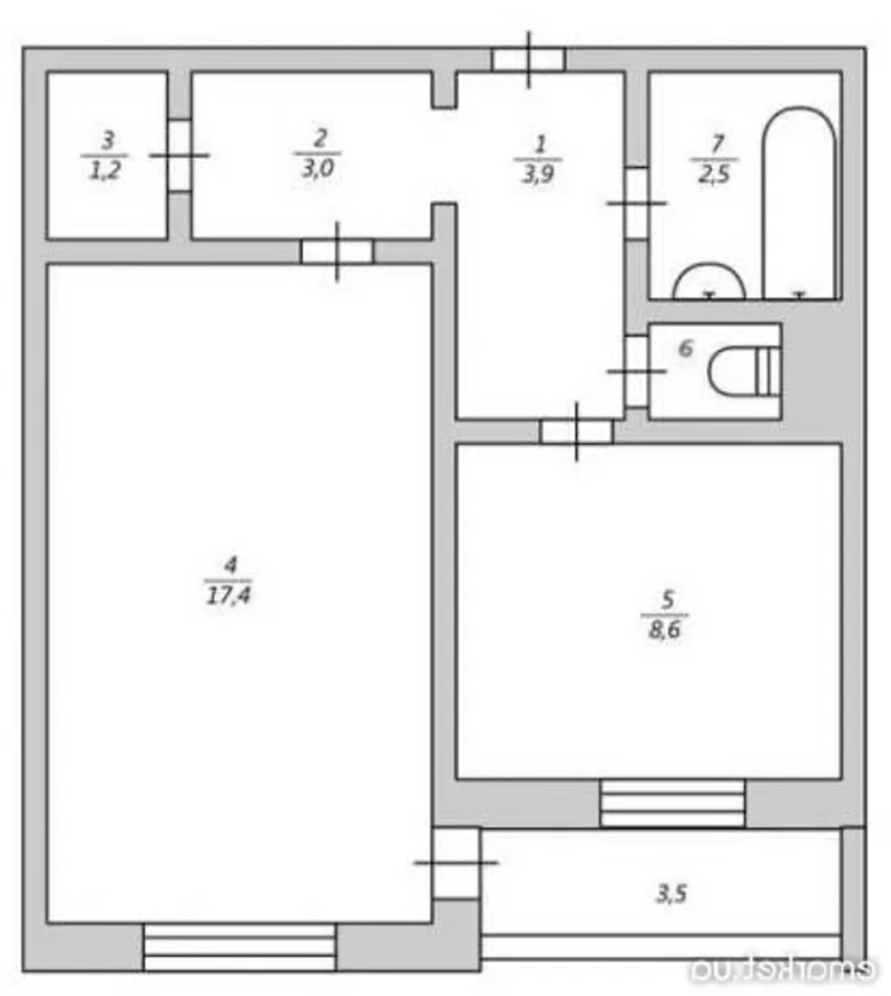 Продам свою квартиру. 1 ком. Чернигов,  ул. Независимости 5