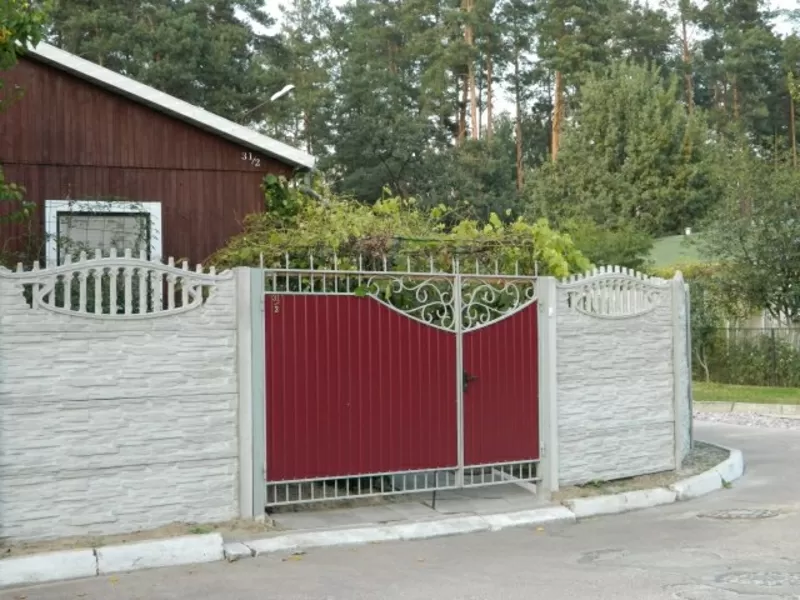 Ворота,  калитки,  забор из металла в Чернигове 2