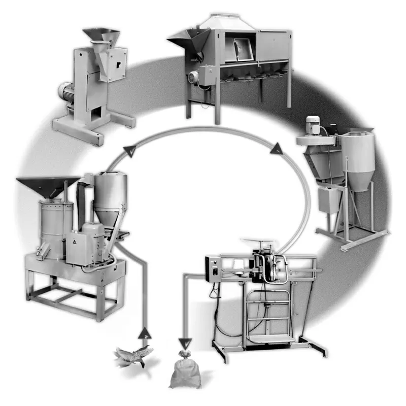 Универсальный комплекс оборудования для производства круп и муки(Крупорушка)
