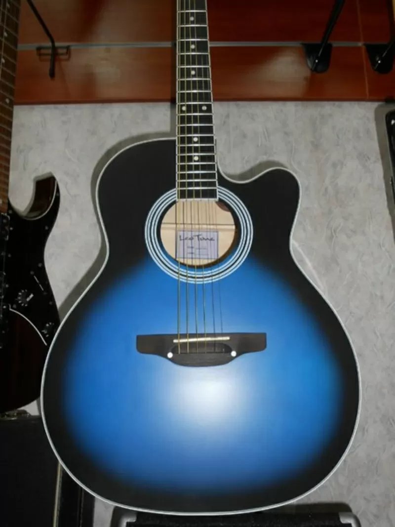 Новая Акустическая Гитара Leo Tone L-01 Синяя 5