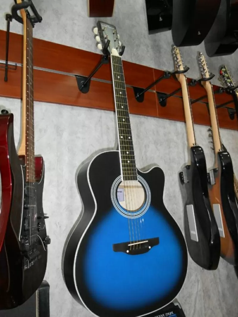 Новая Акустическая Гитара Leo Tone L-01 Синяя 3