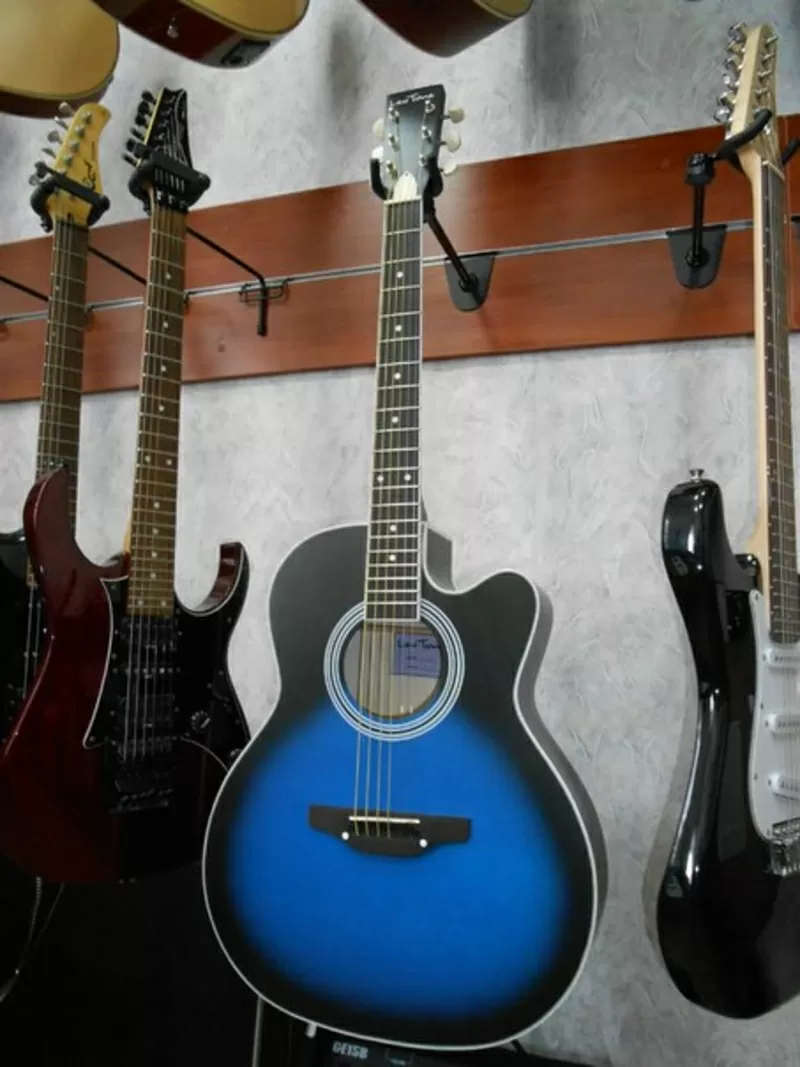 Новая Акустическая Гитара Leo Tone L-01 Синяя 2