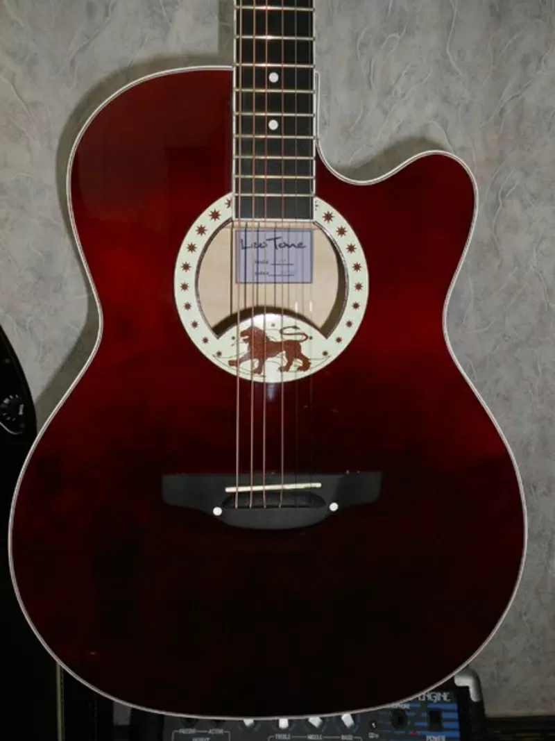 Новая Акустическая Гитара Leo Tone L-17 Cherry 4