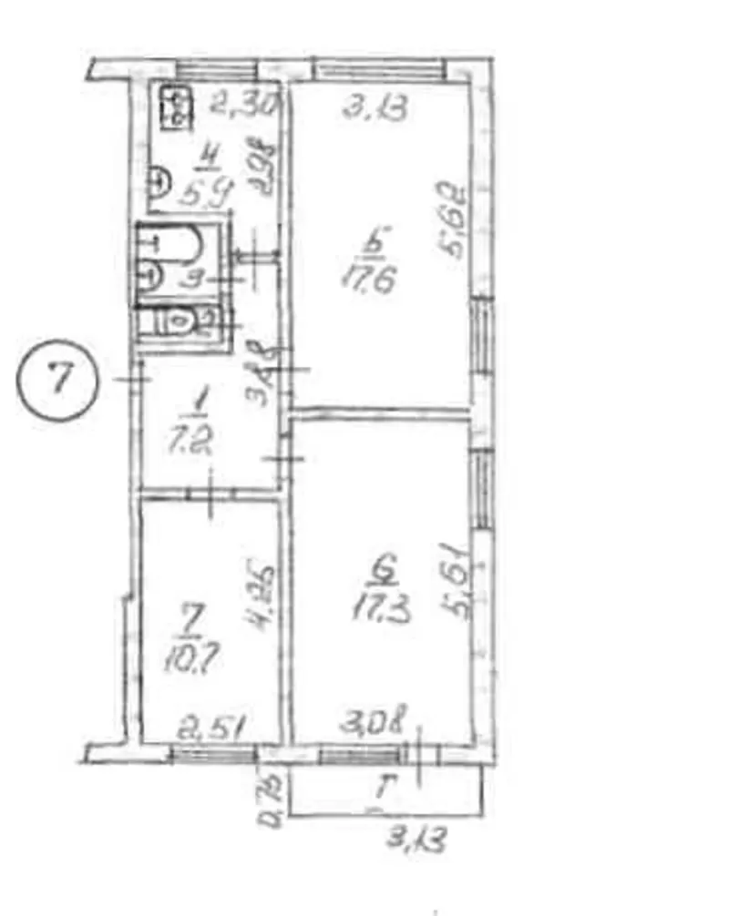 Продам 3х комнатную квартиру